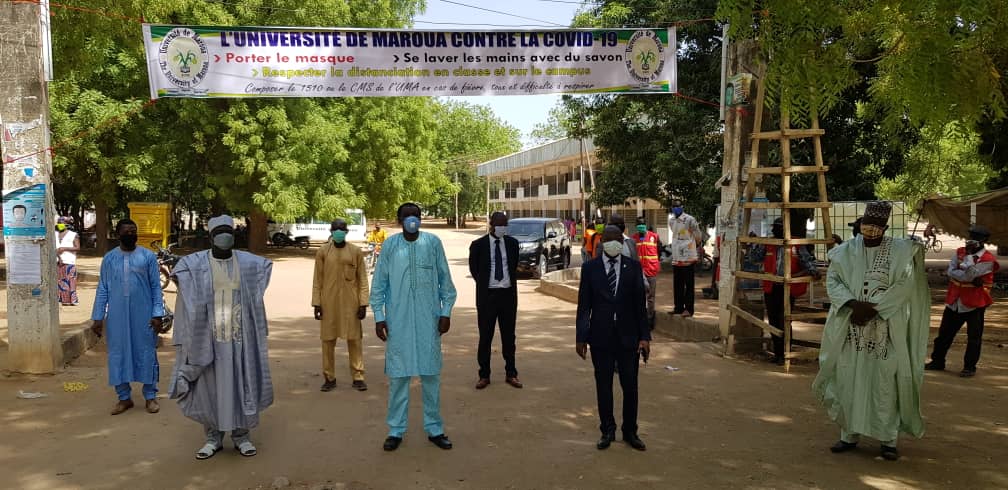 Le Recteur, Professeur IDRISSOU ALIOUM, au Campus de Ouro Tchédé le 1er juin 2020