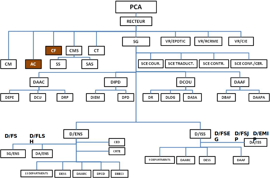 Organigramme de l'UMa