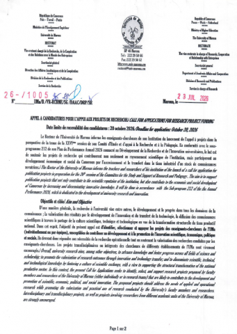 APPEL À CANDIDATURES POUR L’APPUI AUX PROJETS DE RECHERCHE ET DE PUBLICATION D’OUVRAGES / CALL FOR APPLICATIONS TO SUPPORT RESEARCH AND BOOK PUBLICATION PROJECTS