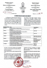 CONCOURS D’ENTRÉE EN 1ère ANNÉE DU PREMIER CYCLE ET EN 1ère ANNÉE DU 2nd CYCLE -  LISTE DES CANDIDATS INSCRITS PAR CENTRE D'EXAMEN (235)